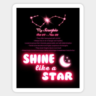 Shine Like A Star - Scorpio Sticker